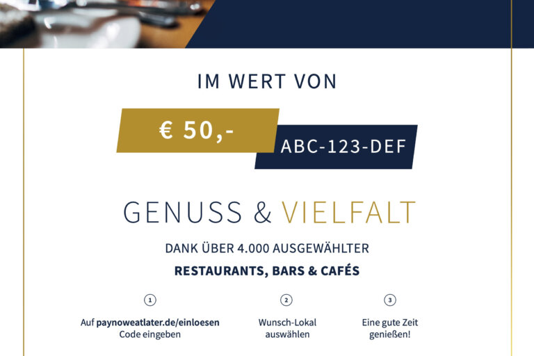 Restaurant Gutschein für Universal-Gutschein Weihnachten