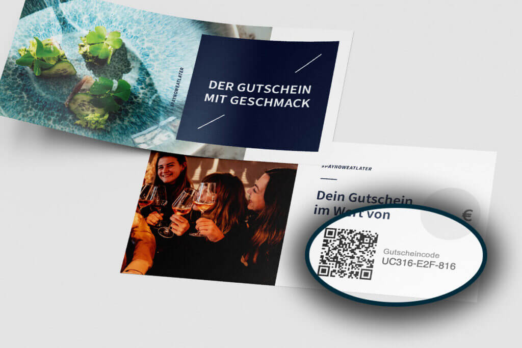 Auflade-Gutscheinkarten Restaurant Gutschein