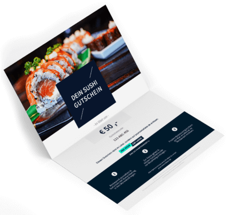 Restaurant-Gutschein für Sushi-Gutschein