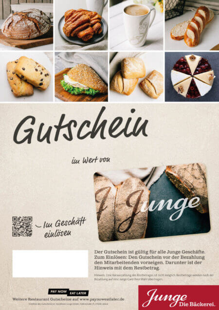Restaurant-Gutschein für Junge Die Bäckerei
