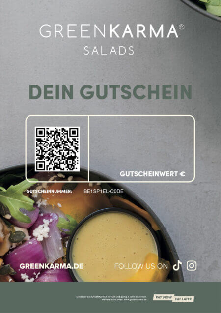 Restaurant-Gutschein für GREENKARMA